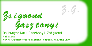 zsigmond gasztonyi business card